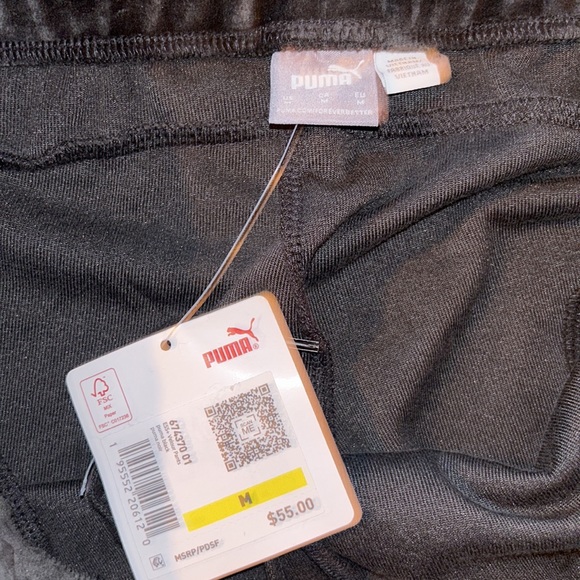 Puma NWT M Black Velvet Joggers - Picture 7 of 8